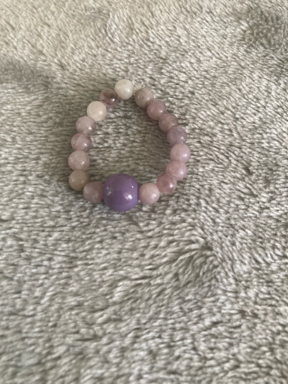 Purple beaded ring